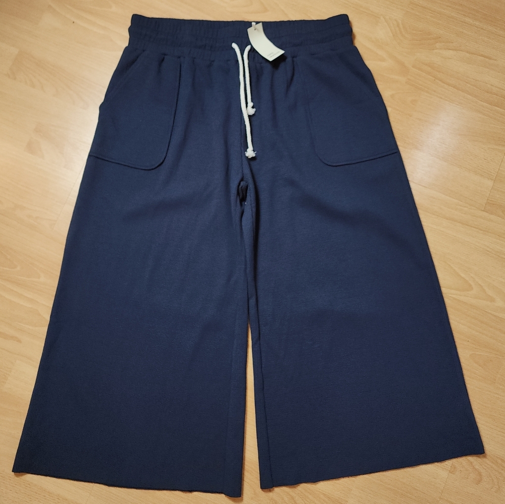 NWT Love Olive Co Navy Blue Fitz Pants Pull On Stretch Side Pockets Size 1X